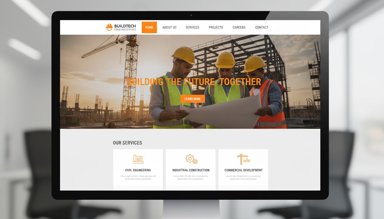 BuildTech Engineering website design case study by MZ Technologies